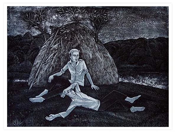 Ф. Шаймухаметов. Млечный путь. Офорт, акватинта. 1991. 50 Х 65.